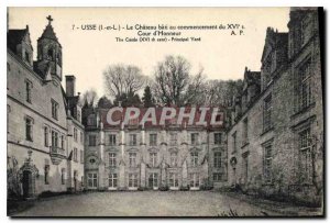 Postcard Old Usse I and L Le Chateau bati at the beginning of XVI Court of Honor