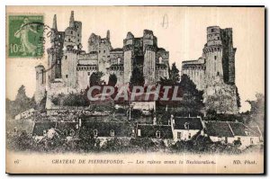 Old Postcard Chateau de Pierrefonds ruins before the Restoration
