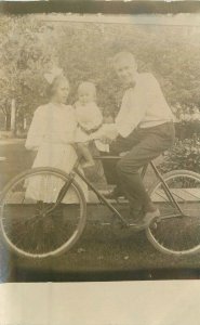 Postcard RPPC C-1910 Young Man on Bicycle 23-7349