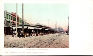 Postcard French Market in New Orleans, Louisiana