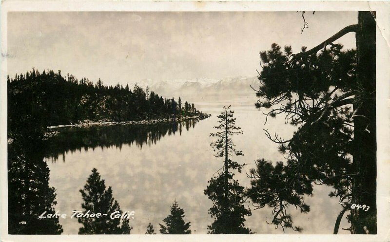 Vintage RPPC Postcard Lake Tahoe CA 8493 posted 1942