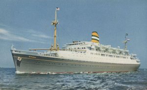 Holland America Line SS Ryndam Ship Vintage Postcard