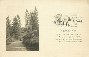 1920s RPPC Christmas Greetings, Frank Weaver Photo, Orange Cove CA Fresno County