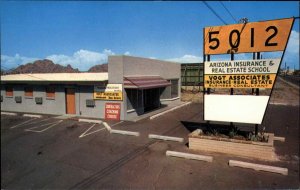 Phoenix Arizona AZ Insurance and Real Estate School Vintage Postcard