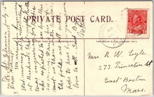 1910's Post Office Summer Side P. E. I. Summerside, Canada Posted Postcard