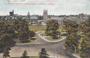 B77629 toronto a pretty view on queens park   canada scan front/back image