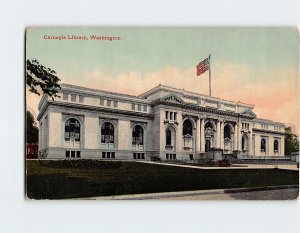 Postcard Carnegie Library Washington DC USA