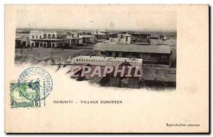 Old Postcard Cote des Somalis Djibouti European Village