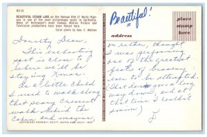 c1950's Cedar Lake Famous Rim O' World Highway California CA Unposted Postcard