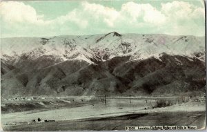 Lewiston-Clarkston Bridge and Hills in Winter, ID Vintage Postcard C41