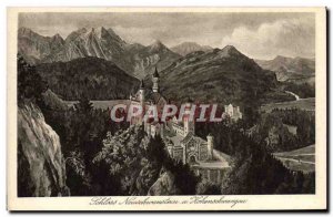 Postcard Old Scloss Neuschwanstein in Hohenschangau