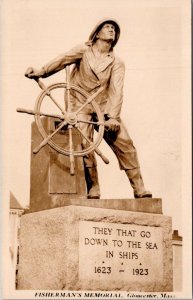 Massachusetts Gloucester The Fisherman's Memorial Real Photo