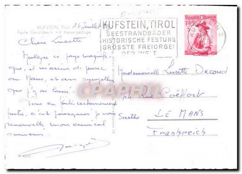 Modern Postcard Kufstein Tirol