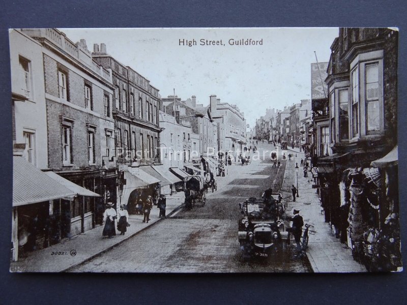 Surrey GUILDFORD High Street c1904 Postcard by Valentine 30321JV