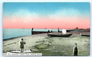 BEACH PARK, CT Connecticut ~ BATHING BEACH at Casino Hotel c1910s  Postcard