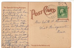 Calendar 1910 Postcard, Used Greeting