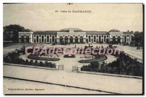 Postcard Old Marmande Train Station
