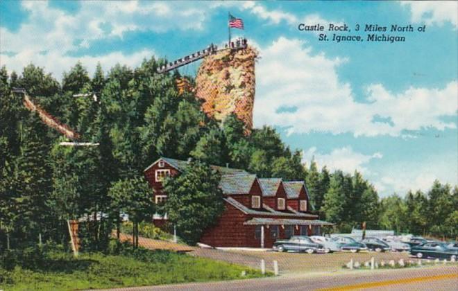 Michigan St Ignace Castle Rock