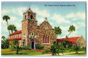 c1940's The Tourist Church Exterior Daytona Beach Florida FL Unposted Postcard