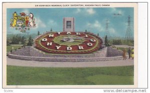 Sir Adam Beck Memorial Clock (Queenston), Niagara Falls, Ontario, Canada, 191...