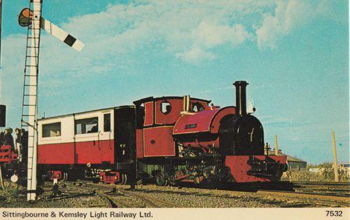 Sittingbourne & Kemsley Railway 1974 Train Postcard