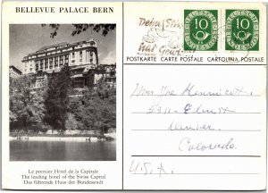 Postcard Switzerland Bern Bellevue Palace hotel