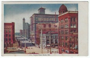 Omaha, Nebraska,  Vintage Postcard View of Farnam Street 