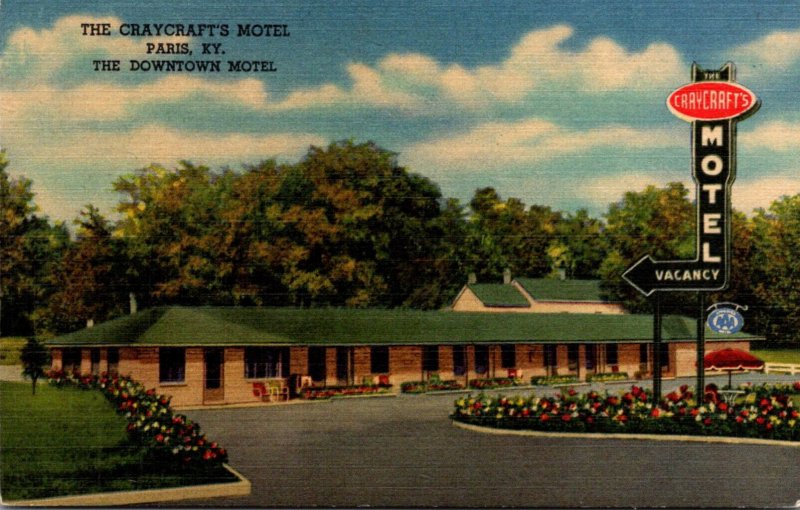 Kentucky Paris Craycraft's Motel Curteich