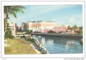 A picturesque view of The Princess Hotel and Cottage Colony from Pitts Bay, P...