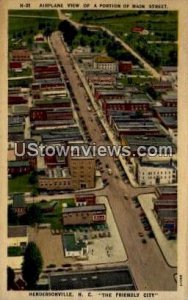 A Portion of Main Street - Hendersonville, North Carolina NC  