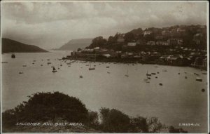 Salcombe Devon Bolt Head Harbor View 1900 -1920s Real Photo Vintage Postcard