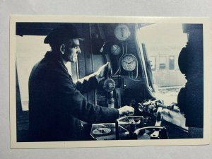 NOSTALGIA REPRODUCTION POSTCARD - ENGINE DRIVER 1940  (KK1583)