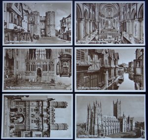 Kent Collection x 6 CANTERBURY Views - Old Postcards by Photo Precision