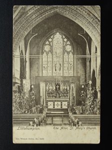 Sussex LITTLEHAMPTON ST. Mary's Church THE ALTER c1904 Postcard by The Wrench