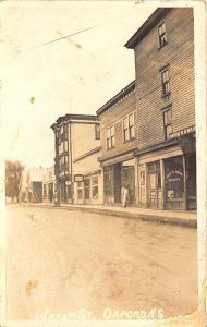 Oxford Nova Scotia Water Street View Storefronts Grocery Store RPPC Postcard