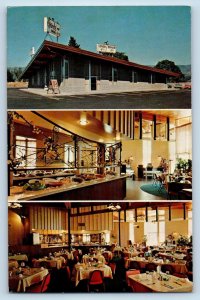 Stockton California CA Postcard Fjrods Smorg-ette Interior Restaurant c1960's