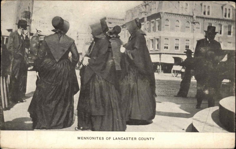 Lancaster County Pennsylvania PA Mennonites Mennonite Women c1910 Postcard