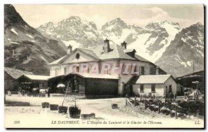 Old Postcard The Dauphine The Hospice du Lautaret and Glacier of Man