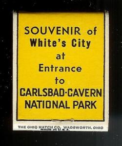 CARLSBAD CAVERNS Twin Domes 1940's Full Unstruck Matchbook