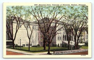 3 Postcards UNIVERSITY of WISCONSIN, Madison WI~ Field House STADIUM Dorms 1940s