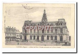 Poitiers Postcard Old City Hall on Main facade instead of & # 39armes