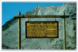 c1960's Frank Slide Industrial Development Board Alberta Canada Postcard