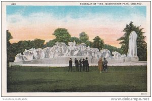 Illinois Chicago Fountain Of Time In Washington Park Curteich