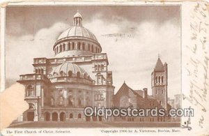 First Church of Christ Scientist Boston, Mass, USA 1906 paper wear on front, ...