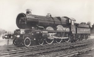 GWR  Caerphilly Castle 4-6-0 Class Welsh Train Real Photo Postcard