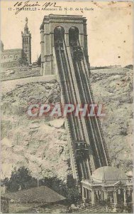 Old Postcard Marseille Elevators of Notre Dame of the Guard