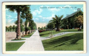 PASADENA, CA California ~ Beautiful  RESIDENTIAL STREET SCENE 1921 Postcard