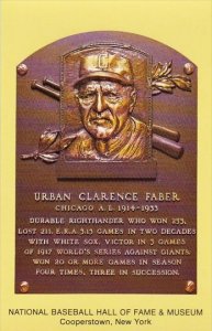Urban Clarence Faber Baseball Hall Of Fame & Museum Cooperstown New York