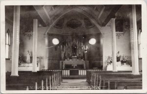 St. Benedict Saskatchewan Interior of St Benedict's Church SK RPPC Postcard H60