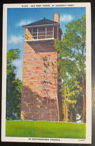 Vintage Postcard 1930-1945 Old Sho Tower at Jackson's Ferry, Austinville, Va.